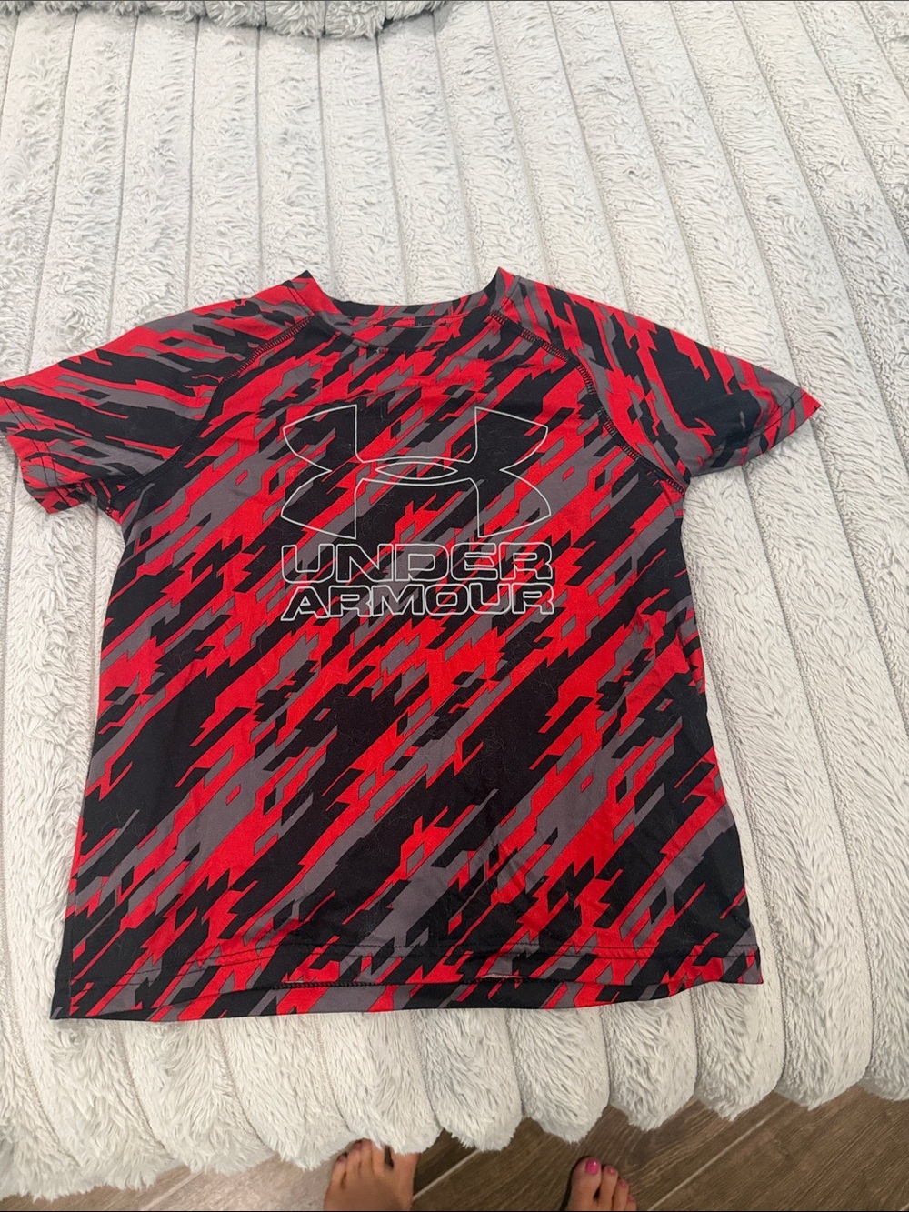 Under Armour Red, Black & Gray Graphic Performance Tee